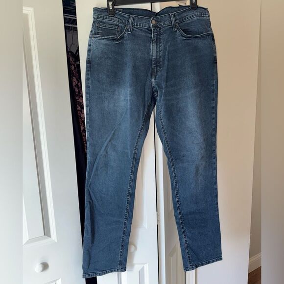 Levi's Men's Straight Jeans in Blue Size 36x34 - Picture 1 of 7